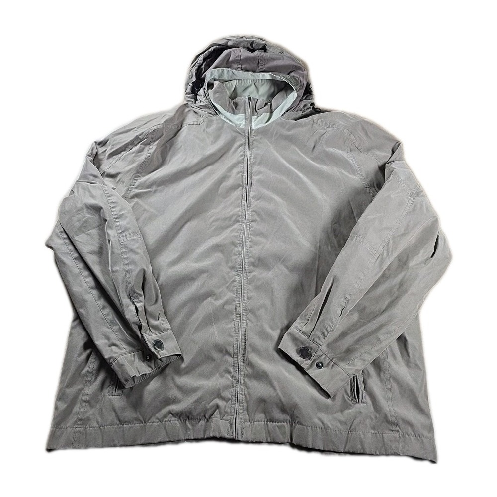 London Fog Jacket Men Large TAN Lined Hooded Windbreaker Barn‎ Coat HOOD